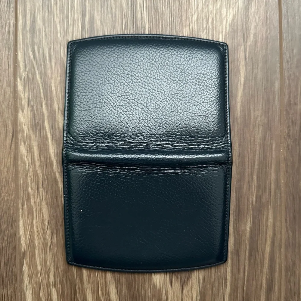 Coach Navy Blue Leather Pocket Organizer Bifold Wallet